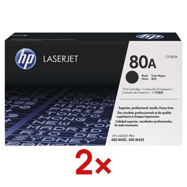 HP 2x Druckkassette »HP CF280A« 80A