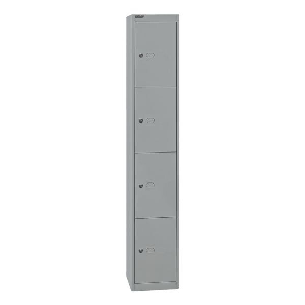 Bisley Spind Office, 1x4, Stahl, auf Sockel, 30,5 x 180,2 cm