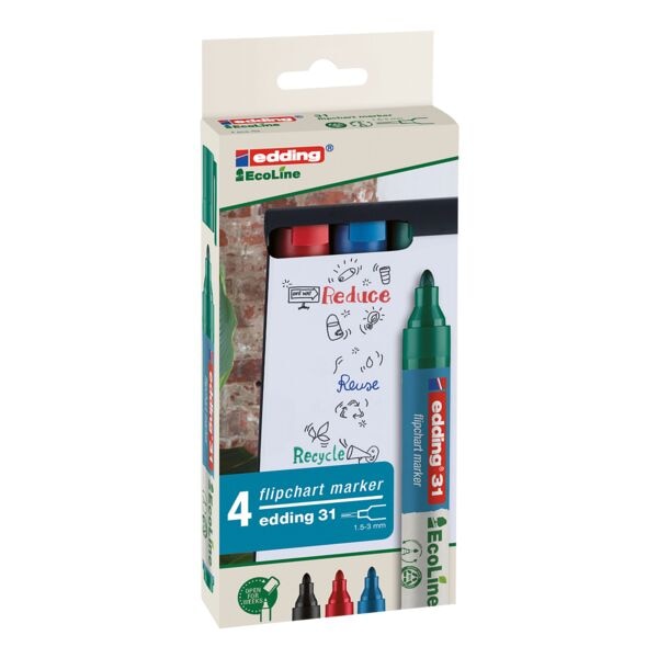 Edding 4er-Pack Flipchart Marker »31 EcoLine«