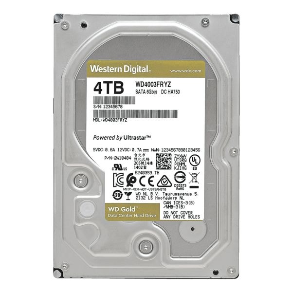 Western Digital Gold 4 TB, interne HDD-Festplatte, 8,9 cm (3,5 Zoll)