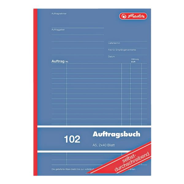 Herlitz Auftragsbuch 102, A5 hoch