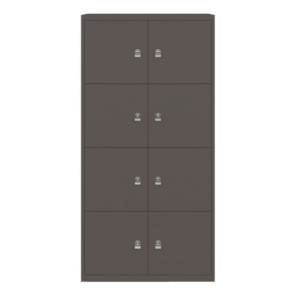 Bisley Schliefachschrank, 2x4, Stahl, auf Sockel, 80 x 160,5 cm