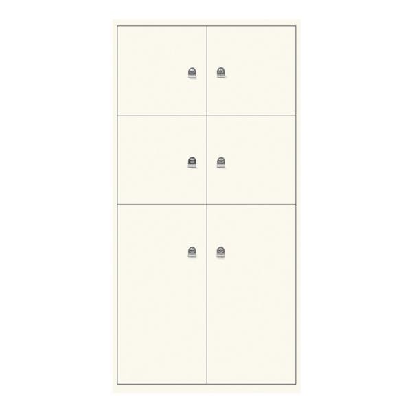 Bisley Schliefachschrank, 2x3, Stahl, auf Sockel, 80 x 160,5 cm