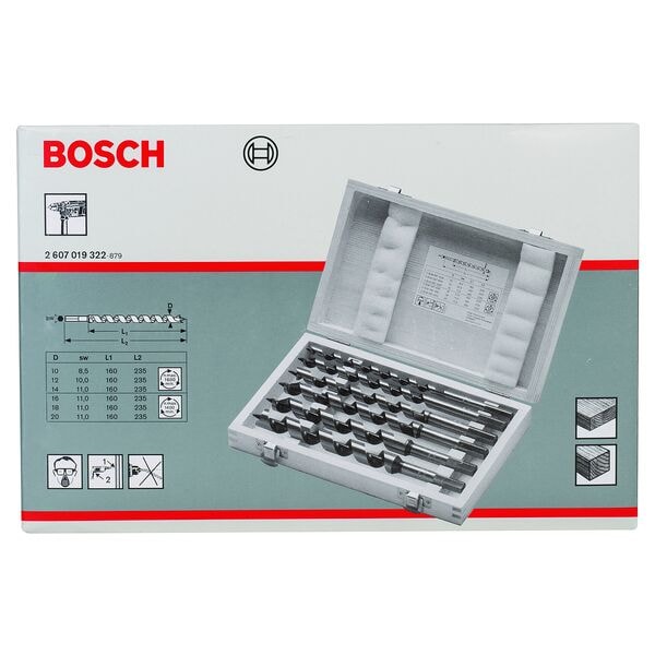BOSCH 6-tlg. Schlangenbohrer-Set 385 mm BOSCH 6-tlg. Schlangenbohrer-Set 385 mm