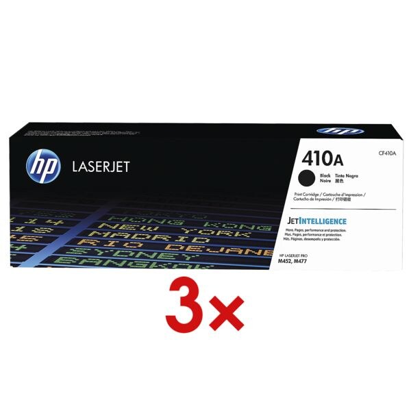 HP 3x Druckkassette HP CF410A 410A
