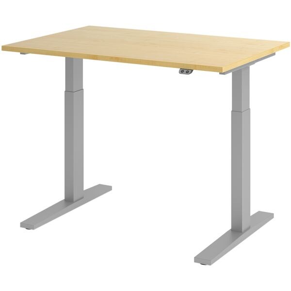 HAMMERBACHER Schreibtisch höhenverstellbar (elektrisch) VXMKA12 »Upper Desk« 120 cm, C-Fuß silberfarben HAMMERBACHER Schreibtisch höhenverstellbar (elektrisch) VXMKA12 »Upper Desk« 120 cm, C-Fuß silberfarben