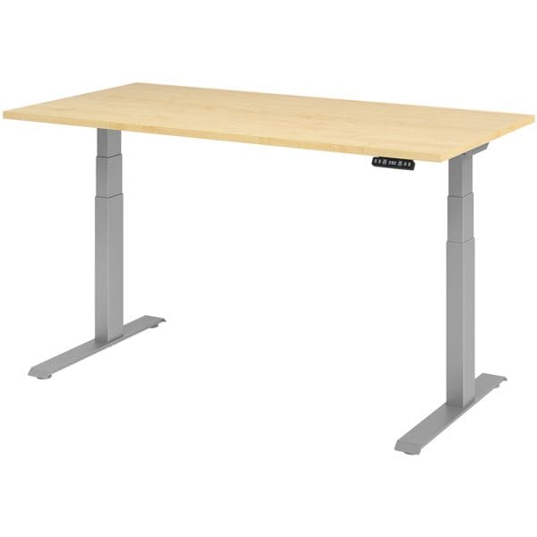 HAMMERBACHER Schreibtisch höhenverstellbar (elektrisch) »Upper Desk« 160 cm, C-Fuß silbern HAMMERBACHER Schreibtisch höhenverstellbar (elektrisch) »Upper Desk« 160 cm, C-Fuß silbern