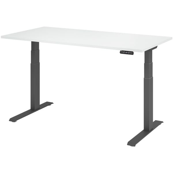 HAMMERBACHER Schreibtisch hhenverstellbar (elektrisch) VXDKB16 Upper Desk 160 cm, C-Fu graphitfarben