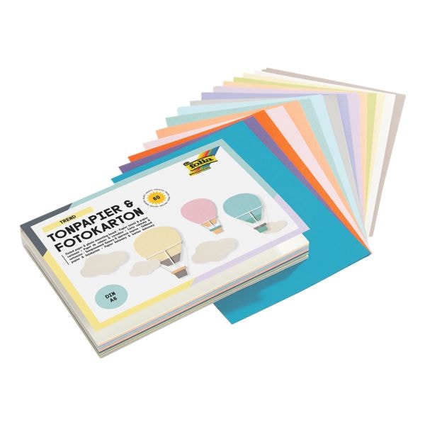 folia Tonpapier und Fotokarton TREND A6 (60 Blatt)