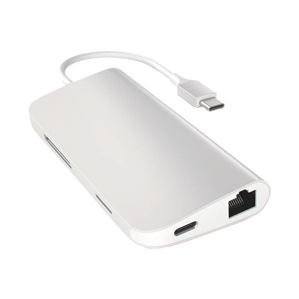 Satechi USB-C Multiport Hub silberfarben Satechi USB-C Multiport Hub silberfarben