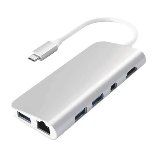 Satechi USB-C Multimedia Adapter silberfarben Satechi USB-C Multimedia Adapter silberfarben