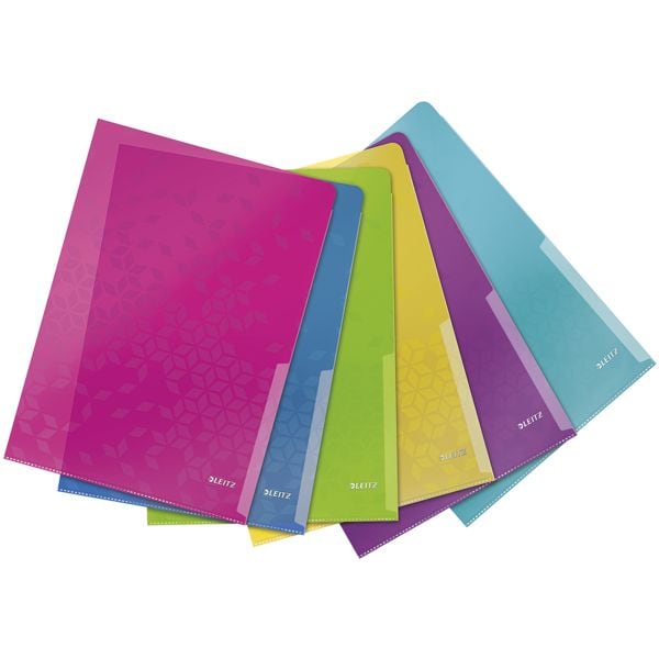 Leitz 6er-Pack Sichthllen WOW 4050 farbig (6 Farben)