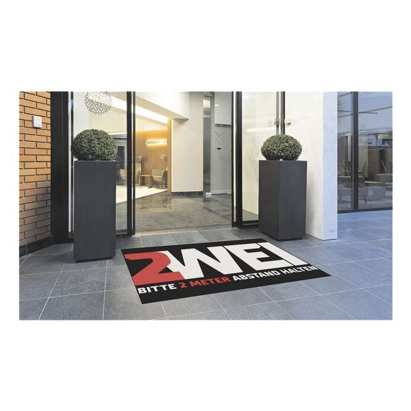 Miltex Motiv-Fumatte Abstand halten 90x150 cm