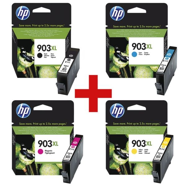 HP Tintenpatrone HP 903XL Multipack, schwarz, cyan, magenta, gelb - 3HZ51AE