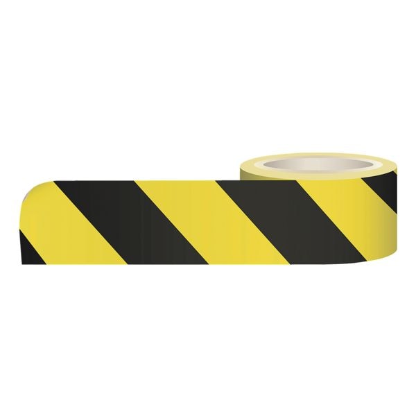 Warnmarkierungsband gelb / schwarz 5 cm x 50 m