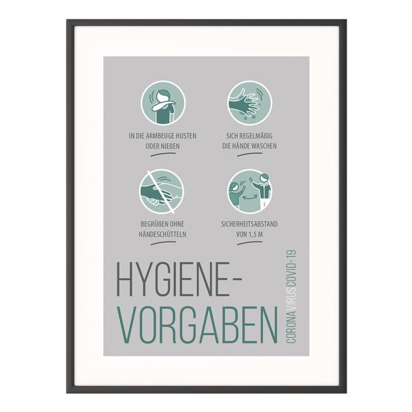Paperflow Hinweisschild Hygiene-Vorgaben A3