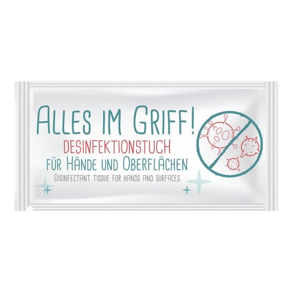 Hellma 70er-Pack einzeln verpackte Desinfektionstcher Alles im Griff