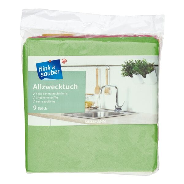 flink & sauber 9er-Pack Allzwecktcher