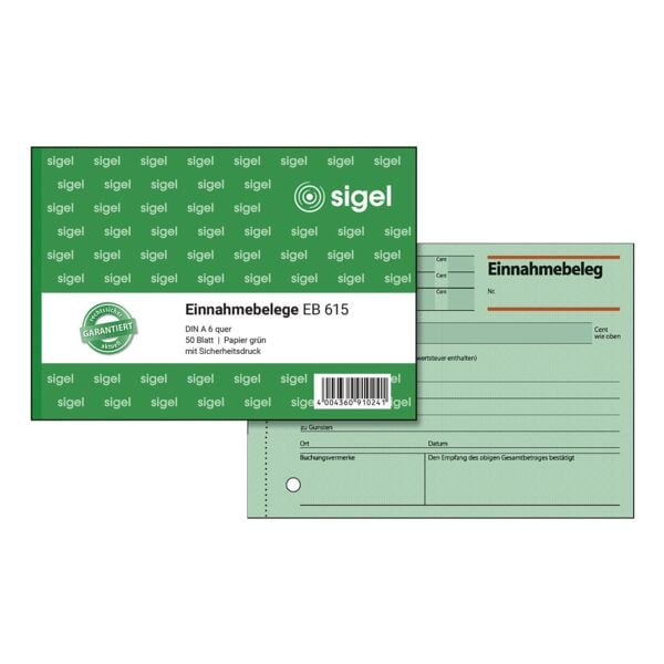 Sigel Formularbuch »Einnahmebeleg« EB615 Sigel Formularbuch »Einnahmebeleg« EB615