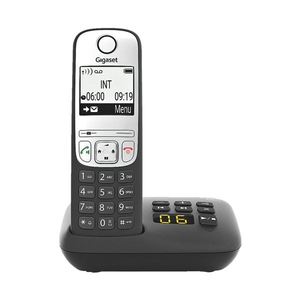 Gigaset Schnurloses Telefon mit Anrufbeantworter A690A schwarz