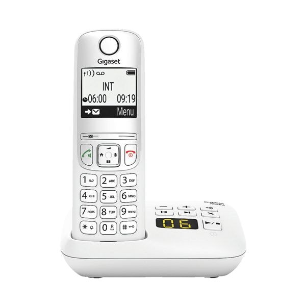 Gigaset Schnurloses Telefon mit Anrufbeantworter A690A wei