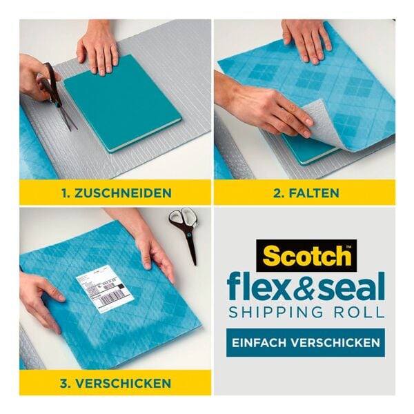 Scotch Luftpolster-Versandfolie »Flex & Seal« 38 cm x 6 m Scotch Luftpolster-Versandfolie »Flex & Seal« 38 cm x 6 m