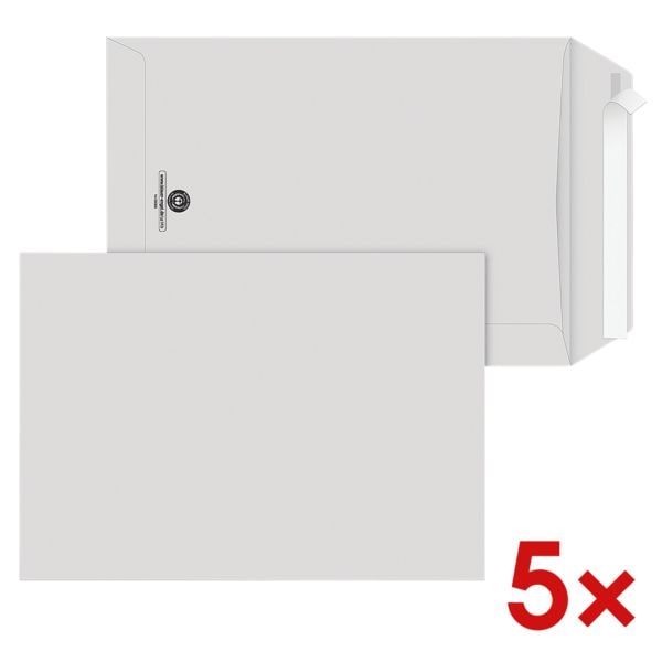 5x Recycling Versandtaschen Steinmetz NACHHALTIG - Hlle in Hlle, C5 80 g/m ohne Fenster - 75 Stck