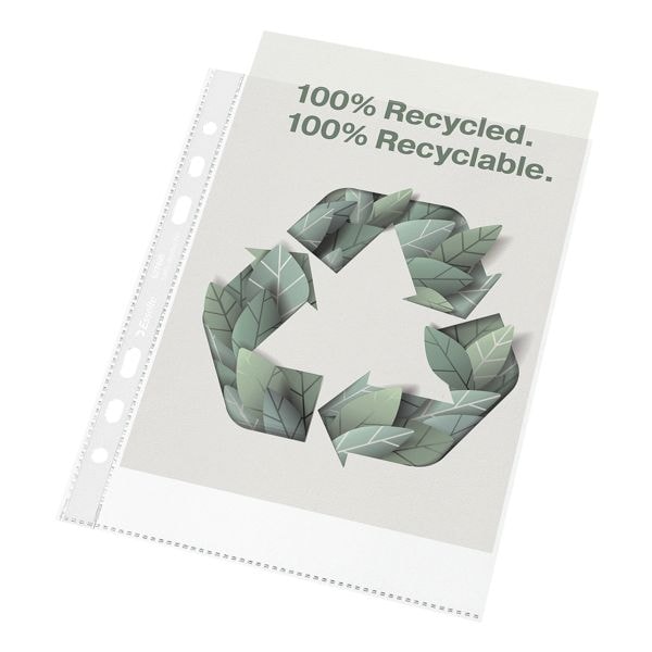 Esselte Prospekthlle 100% recycelt A5 genarbt, oben offen - 100 Stck