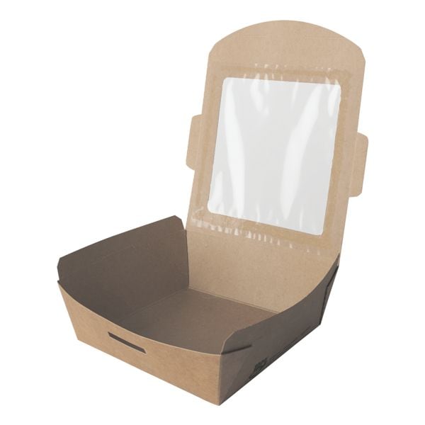 Papstar Feinkostboxen mit Sichtfenster �pure 100% fair�, 650 ml, 40 St�ck