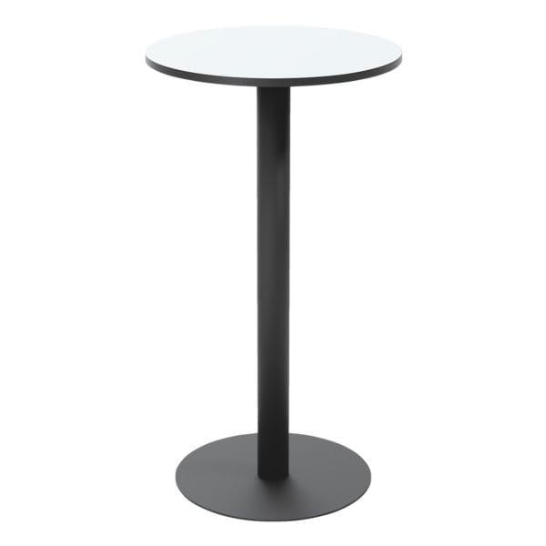 meet Bistrotisch furnierte Platte Mezzo 60 cm, mit Sockel schwarz