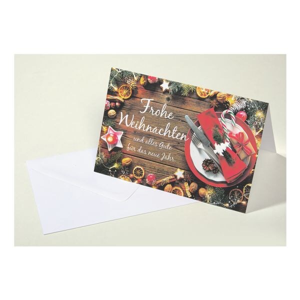 Weihnachtskarte LUMA KARTENEDITION, Sonderformat, 6 Stück Weihnachtskarte LUMA KARTENEDITION, Sonderformat, 6 Stück