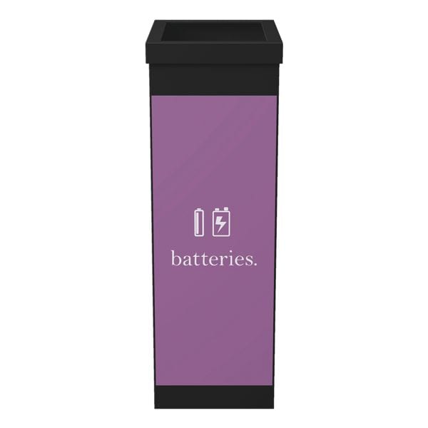 Paperflow Abfallbehlter schwarz 60 L - fr Batterien
