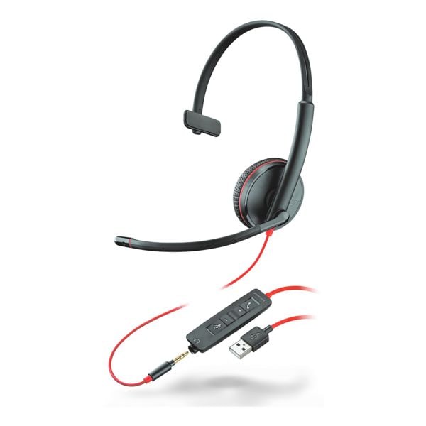 Plantronics Headset Blackwire C3215 monaural USB-A / 3,5 mm