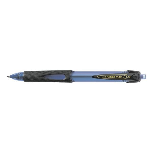 6 Stück blau Kugelschreiber uni-ball® Powertank mit Druckmechanik 