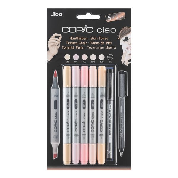 COPIC Ciao 5+1-Sets COPIC® Ciao Layoutmarker - Fleischfarben
