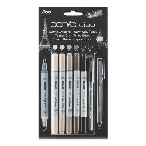 COPIC Ciao 5+1-Sets COPIC® Ciao Layoutmarker - warme Grautne