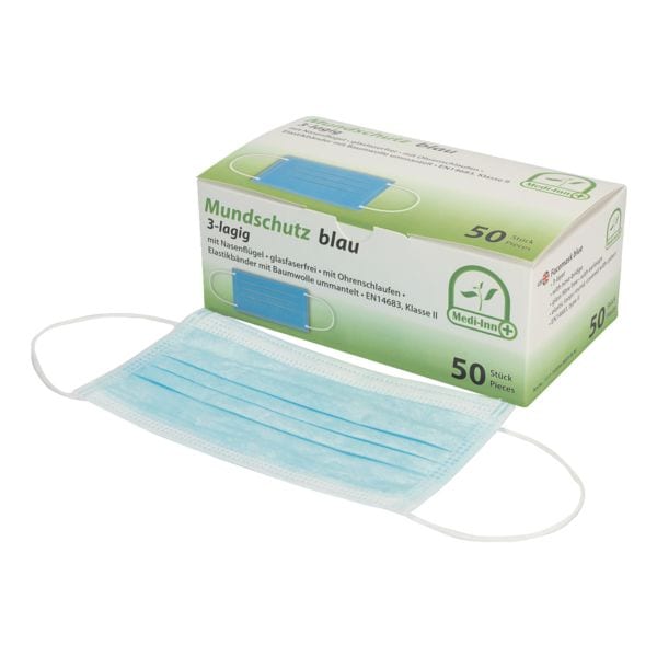 Medi-Inn 50er-Pack medizinische Masken Typ II 3-lagiges Vlies Medi-Inn 50er-Pack medizinische Masken Typ II 3-lagiges Vlies