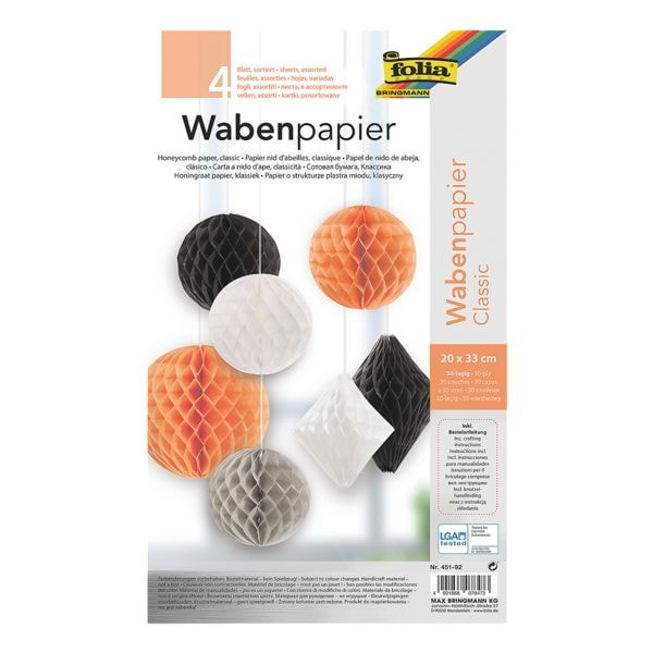 folia 5er-Pack Wabenpapier Classic