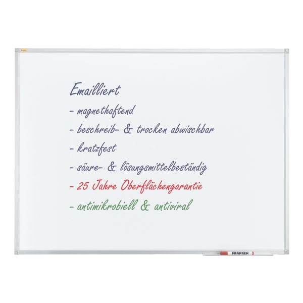Franken Whiteboard X-tra! Line antimikrobiell SC3805 emailliert, 180x120 cm Franken Whiteboard X-tra! Line antimikrobiell SC3805 emailliert, 180x120 cm