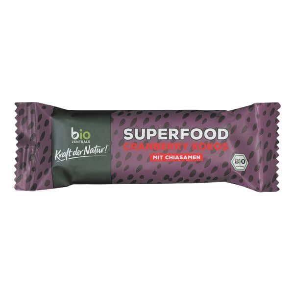bio ZENTRALE Msliriegel Superfood Cranberry Kokos