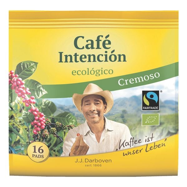 JJ.Darboven 16er-Pack BIO-Kaffeepads Caf Intencin ecolgico Cremoso