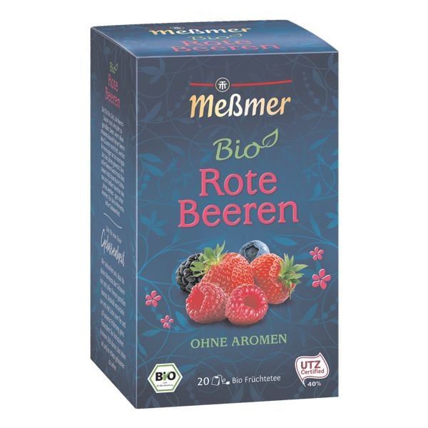 Memer BIO Frchtetee Rote Beeren Tassenportion, Papierkuvert, 20er-Pack