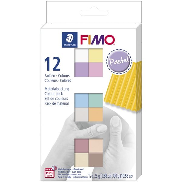 FIMO soft ofenhärtende Modelliermasse 12 x 25g Materialpackung 1kg=28,50€ 