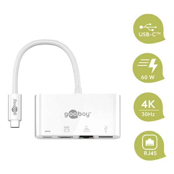 goobay USB-C Multiport Adapter HDMI / USB-A / LAN
