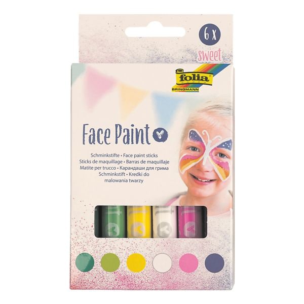 folia 4x 6er-Pack Face Paint Stifte Sweet