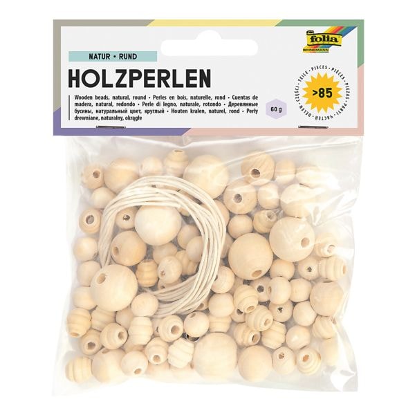 folia Holzperlen »Natur« rund folia Holzperlen »Natur« rund