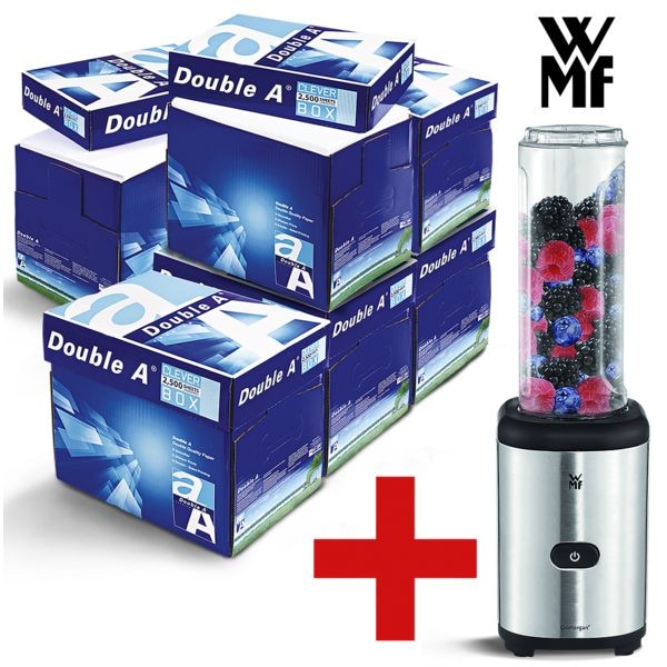 6x Multifunktionales Druckerpapier A4 Double A - 15000 Blatt gesamt inkl. Smoothiemaker »Kult X Mix & Go« 6x Multifunktionales Druckerpapier A4 Double A - 15000 Blatt gesamt inkl. Smoothiemaker »Kult X Mix & Go«