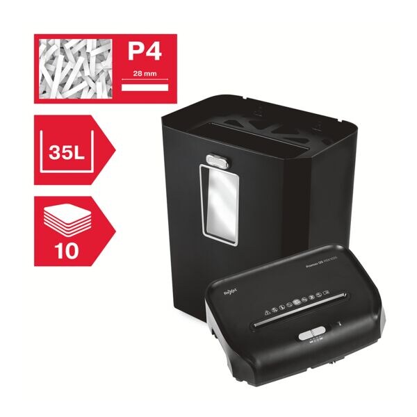 Aktenvernichter Rexel ProMax RSX1035, Sicherheitsstufe 4, Partikelschnitt (4 x 40 mm), bis 10 Blatt Aktenvernichter Rexel ProMax RSX1035, Sicherheitsstufe 4, Partikelschnitt (4 x 40 mm), bis 10 Blatt
