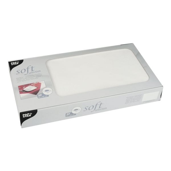 Papstar Vlies Mitteldecke 80 x 80 cm gefaltet einfarbig 20 Stck soft selection