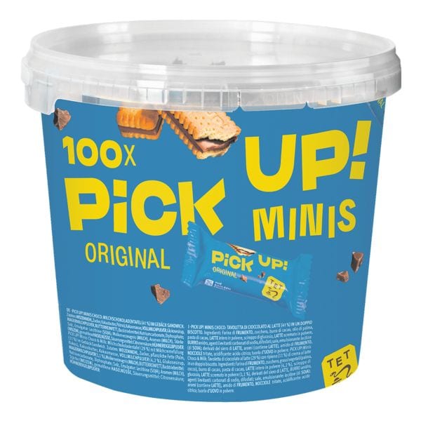 LEIBNIZ PiCK UP! minis Choco Keksriegel 100 Mini-Riegel im Kunststoffeimer